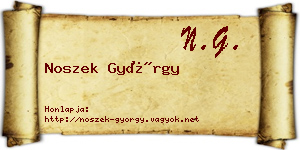 Noszek György névjegykártya